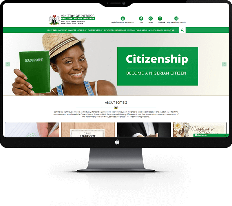 eCitiBiz – Ministry of Interior Citizenship & Business Department
